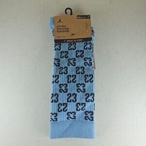 Jordan Everyday Essential Crew Socks -FJ6823 436 light blue black Size: XL 12-15